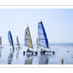 Chars-à-voile sur la plage de Ault