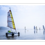 Chars-à-voile sur la plage de Ault