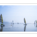 Chars-à-voile sur la plage de Ault
