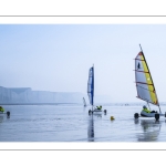 Chars-à-voile sur la plage de Ault