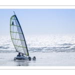 Chars-à-voile sur la plage de Ault