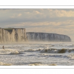 les falaises dans les embruns à Ault