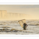 les falaises dans les embruns à Ault