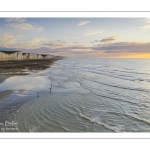 Soleil couchant sur les falaises