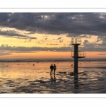 Soleil couchant sur la plage de Ault