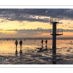 Soleil couchant sur la plage de Ault