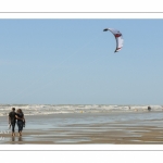 Les vacanciers à Ault sur la plage.