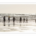 Les vacanciers à Ault sur la plage.