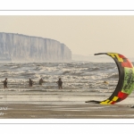 Les vacanciers à Ault sur la plage.