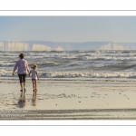 Les vacanciers à Ault sur la plage.