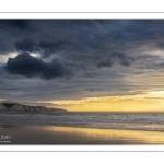 Crépuscule sur la plage à Ault