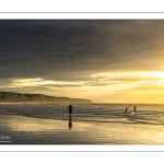 Crépuscule sur la plage à Ault