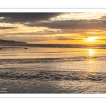 Crépuscule sur la plage à Ault