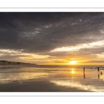 Crépuscule sur la plage à Ault