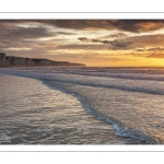 Crépuscule sur la plage à Ault