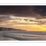 Crépuscule sur la plage à Ault