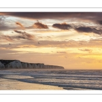 Crépuscule sur la plage à Ault