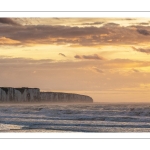 Crépuscule sur la plage à Ault