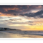 Crépuscule sur la plage à Ault