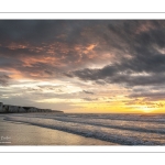 Crépuscule sur la plage à Ault