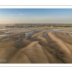 France, Pas-de-Calais (62), Côte d'Opale, Baie d'Authie, Berck-sur-mer, vue aérienne de la baie d'authie à berck-sur-mer à marée basse // France, Pas-de-Calais (62), Opal Coast, Authie Bay, Berck-sur-mer, aerial view of the Authie Bay at Berck-sur-mer at low tide