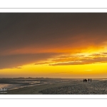 Coucher de soleil sur la plage du Crotoy