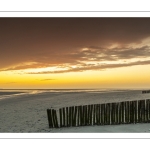 Coucher de soleil sur la plage du Crotoy