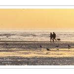 Promeneurs sur la plage de la Mollière d'Aval