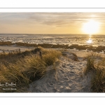 La plage du Crotoy et la baie de Somme vues depuis les dunes.