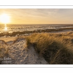 La plage du Crotoy et la baie de Somme vues depuis les dunes.