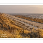 La plage du Crotoy et la baie de Somme vues depuis les dunes.