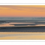 Aube sur la baie de Somme depuis les quais de Saint-Valery