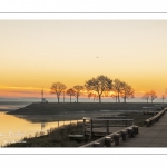 Aube sur la baie de Somme depuis les quais de Saint-Valery