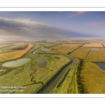 Survol de la Baie d'Authie depuis le port de la Madelon