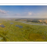 Survol de la Baie d'Authie depuis le port de la Madelon