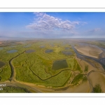 Survol de la Baie d'Authie depuis le port de la Madelon