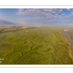 Survol de la Baie d'Authie depuis le port de la Madelon