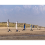 Chars à voile sur la plage de Quend-Plage