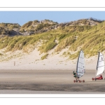 Chars à voile sur la plage de Quend-Plage