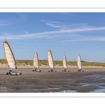 Chars à voile sur la plage de Quend-Plage