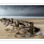 Tempête sur la plage de Berck-sur-mer