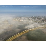Brume sur le Crotoy et les mollières