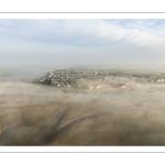 Brume sur le Crotoy et les mollières