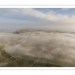 Brume sur le Crotoy et les mollières