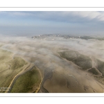 Brume sur le Crotoy et les mollières