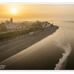 Lever de soleil brumeux sur le Crotoy et la baie de Somme