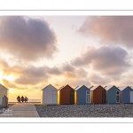 Les cabines de plage au couchant