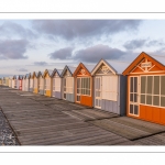 Les cabines de plage au couchant