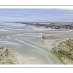 Les mollières de la baie de Somme entre le Crotoy et Saint-Valery (vue aérienne)