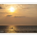 Crépuscule sur la plage de Cayeux